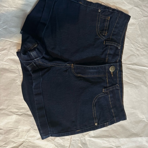 Refuge Dark Blue Jean Shorts - Picture 4 of 5